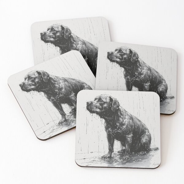 Item preview, Black Dog Waiting in the Rain designed and sold by davitabros.