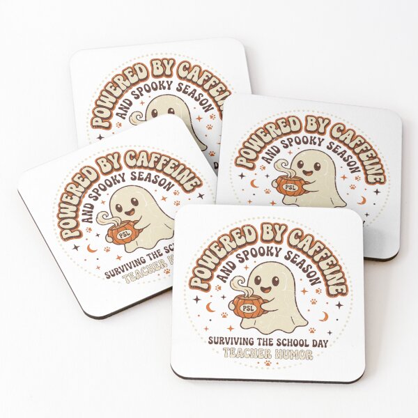 Item preview, Powered by Caffeine and Spooky Season Ghost Coffee PSL Halloween designed and sold by KreatoLab.