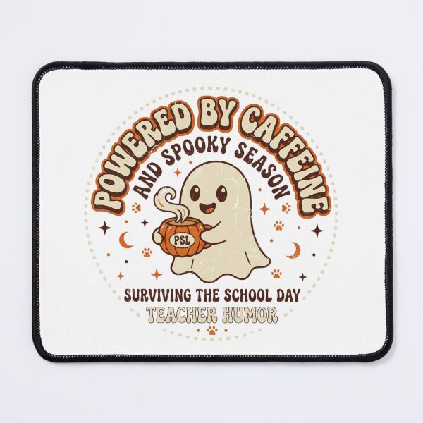 Item preview, Powered by Caffeine and Spooky Season Ghost Coffee PSL Halloween designed and sold by KreatoLab.