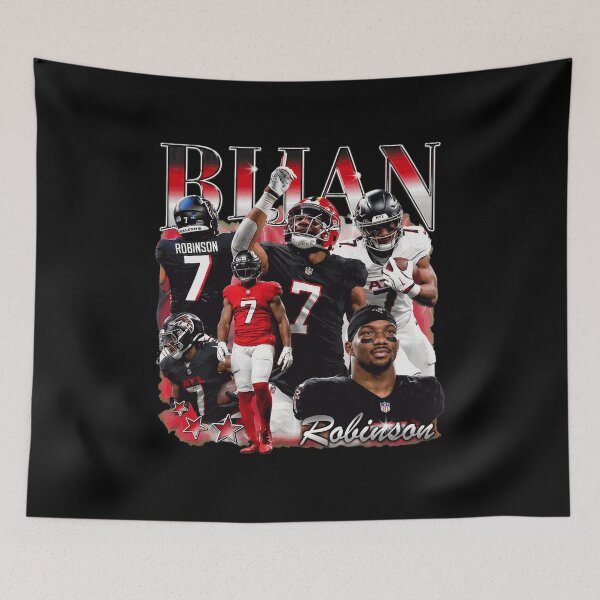Item preview, Bijan Robinson Vintage Football Collage designed and sold by Tashina89.