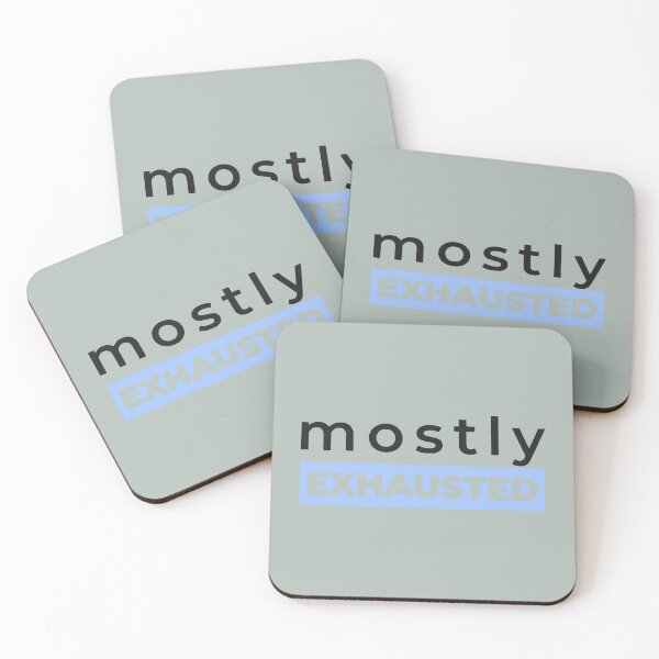 Item preview, Mostly Exhausted - Minimalist Introvert (Ice Blue) designed and sold by RetroNeon.