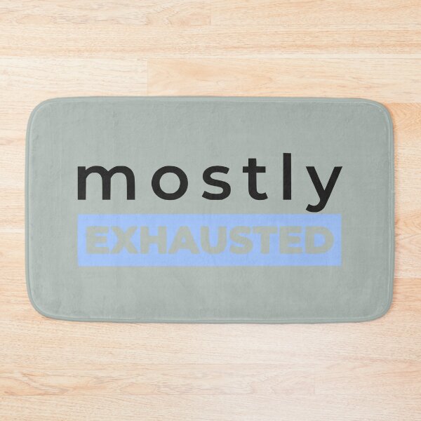 Item preview, Mostly Exhausted - Minimalist Introvert (Ice Blue) designed and sold by RetroNeon.