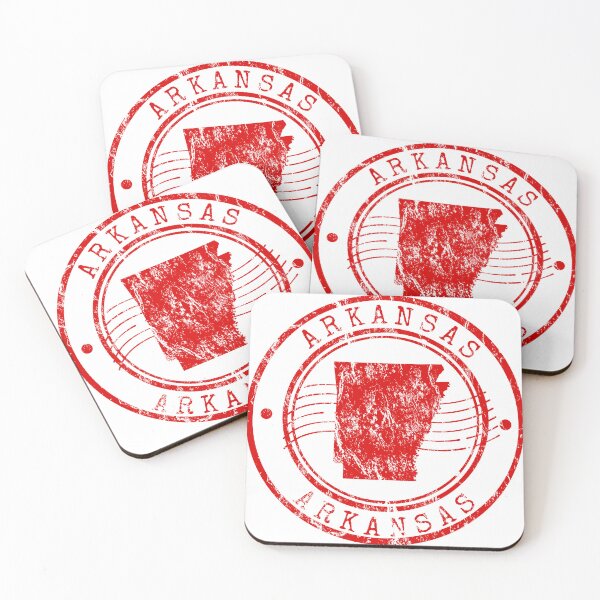 Item preview, Arkansas State Map Vintage Red Rubber Stamp designed and sold by chaaval.