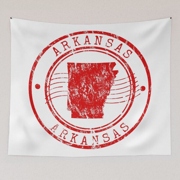 Item preview, Arkansas State Map Vintage Red Rubber Stamp designed and sold by chaaval.