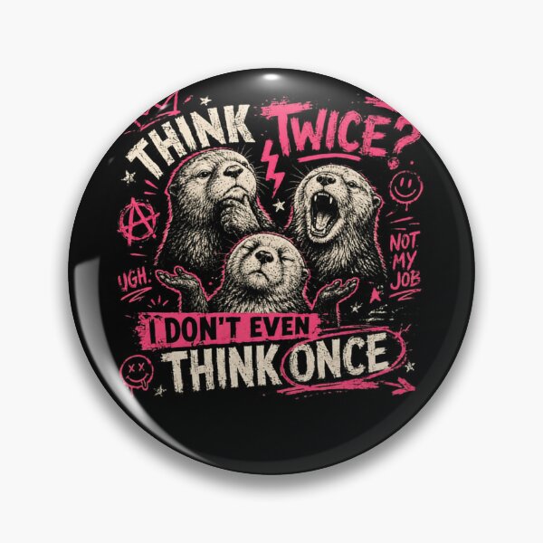 Item preview, Think Twice? I Don't Even Think Once Sarcastic Otters Humor Animal Lover designed and sold by HumansStuck12.