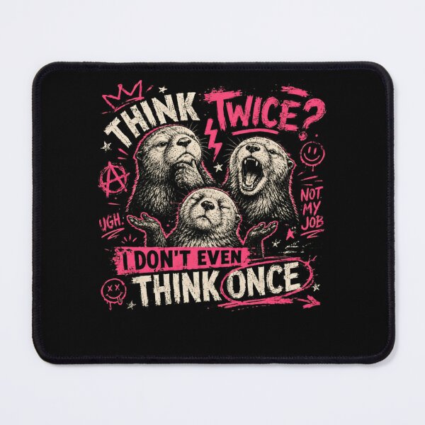 Item preview, Think Twice? I Don't Even Think Once Sarcastic Otters Humor Animal Lover designed and sold by HumansStuck12.