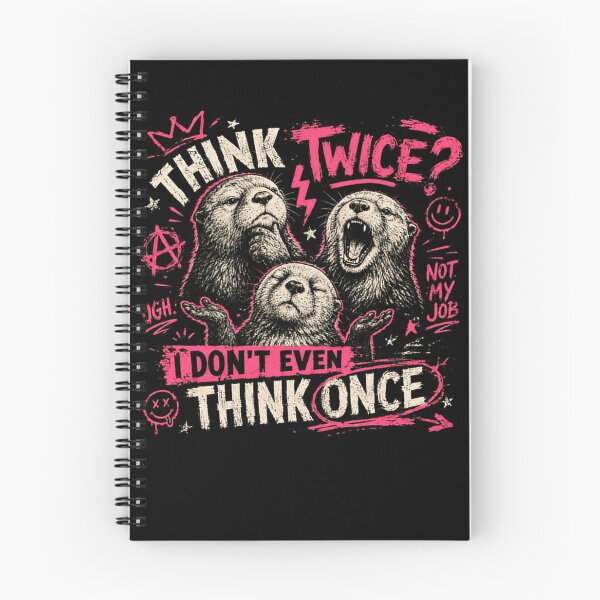 Item preview, Think Twice? I Don't Even Think Once Sarcastic Otters Humor Animal Lover designed and sold by HumansStuck12.