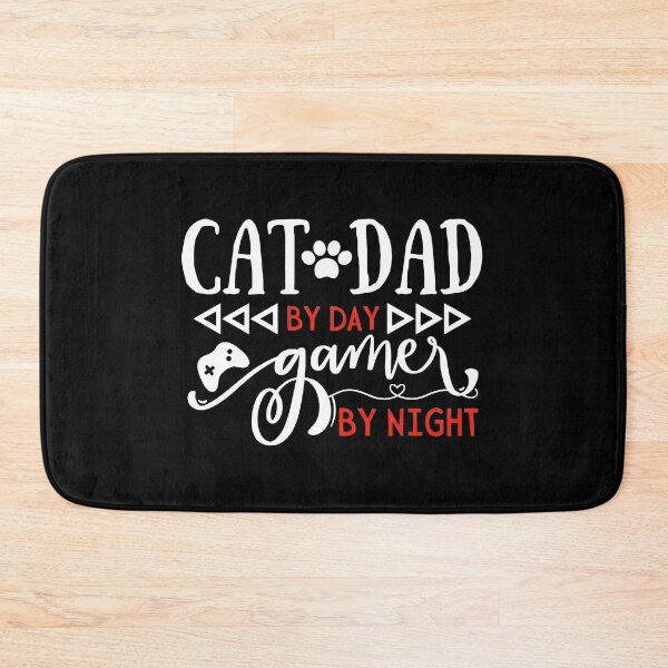 Item preview, Cat Dad By Day Gamer By Night Text Graphic designed and sold by Dmo3HarkoArt.