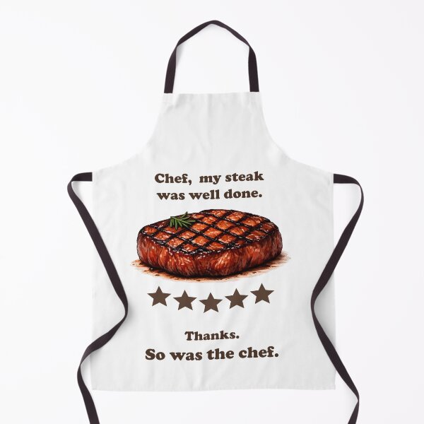 Item preview, Well Done Steak – Funny BBQ Food Pun designed and sold by PuniverseDesign.