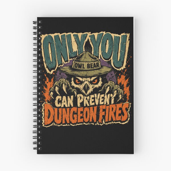 Item preview, Only You Can Prevent Dungeon Fires Owl Bear Dungeons And Dragons Gamer Tabletop RPG designed and sold by HumansStuck12.