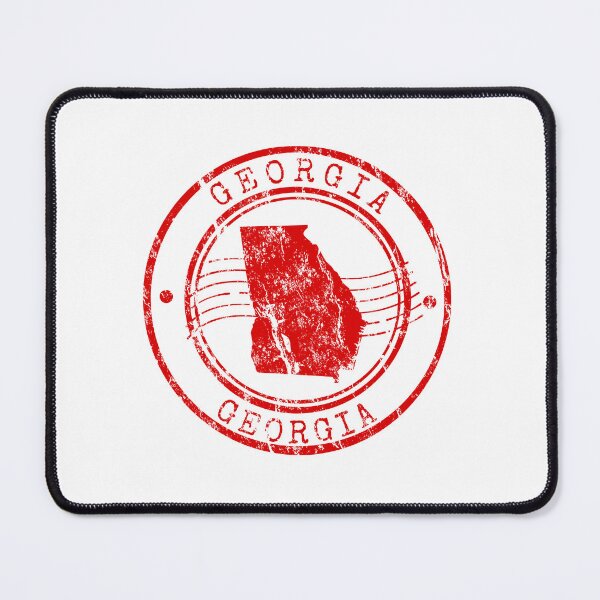 Item preview, Georgia State Map Vintage Red Rubber Stamp designed and sold by chaaval.