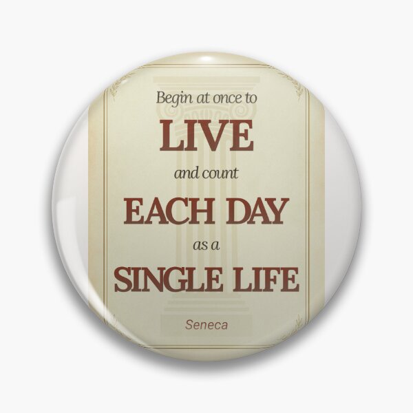 Item preview, Begin at Once to Live - Seneca - Elegant Script Stoic Quote - Roman Red Version designed and sold by Stoic Core.