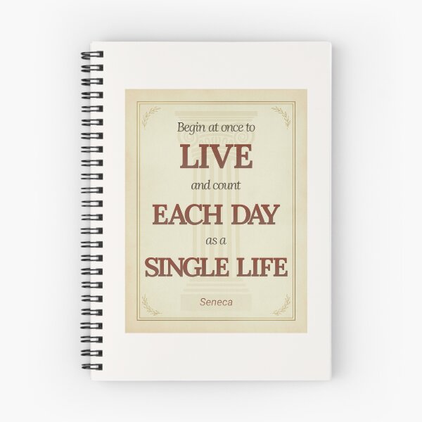 Item preview, Begin at Once to Live - Seneca - Elegant Script Stoic Quote - Roman Red Version designed and sold by Stoic Core.