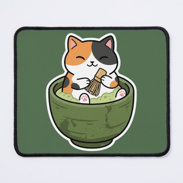 Item preview, Calico Cat In Ceramic Matcha Tea Bowl designed and sold by DripCultureLab.
