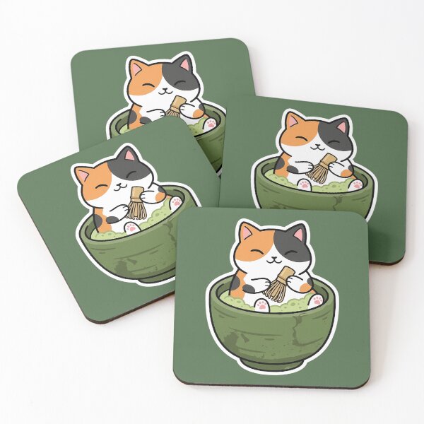 Item preview, Calico Cat In Ceramic Matcha Tea Bowl designed and sold by DripCultureLab.