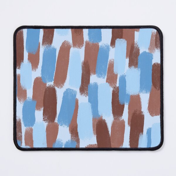 Item preview, Blue and Brown Brush Strokes, Abstract Pattern designed and sold by OneThreeSix.