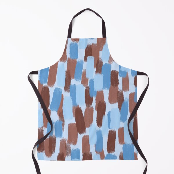 Aperçu de l'œuvre Coups de pinceau bleus et bruns, motif abstrait créée et vendue par OneThreeSix.
