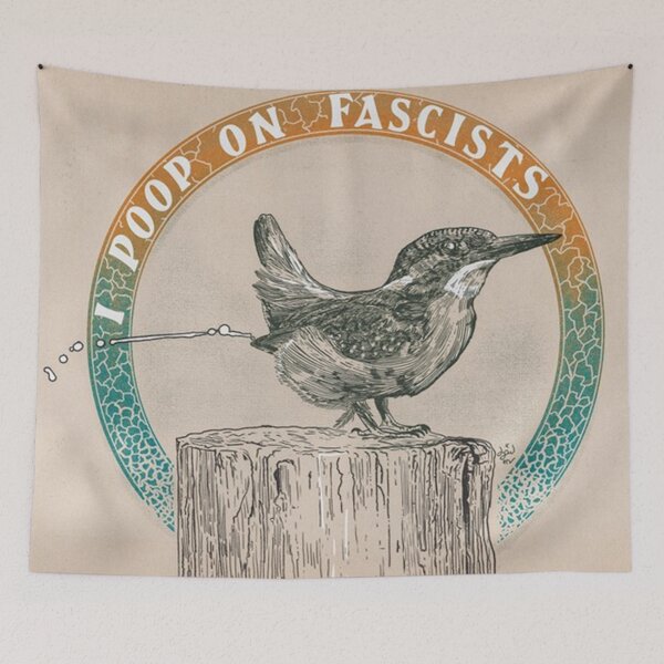 Item preview, Poster I poop on fascists designed and sold by CindyHiks.