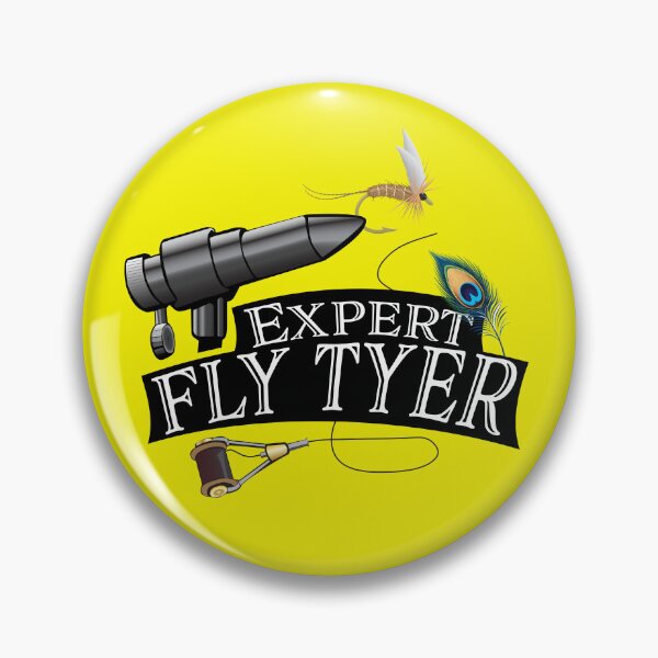 Item preview, Fly tying logo style illustration "Expert Fly Tyer" dry fly. designed and sold by Art-Horizon.