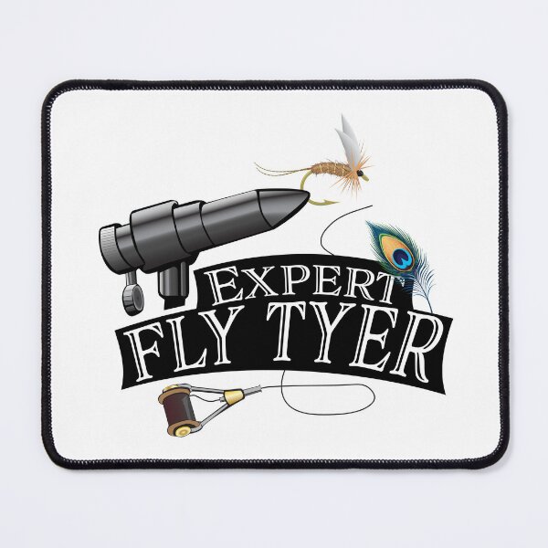 Item preview, Fly tying logo style illustration "Expert Fly Tyer" dry fly. designed and sold by Art-Horizon.