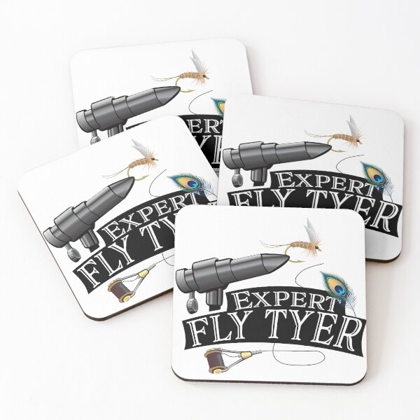 Item preview, Fly tying logo style illustration "Expert Fly Tyer" dry fly. designed and sold by Art-Horizon.