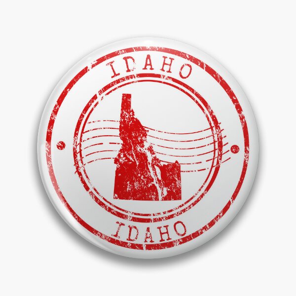 Artikelvorschau, Idaho State Map Vintage Red Rubber Stam entworfen und verkauft von chaaval.
