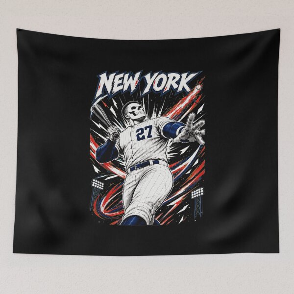 Item preview, New York Skeleton Baseball Batter Action Graphic designed and sold by SonyaHarr80213.