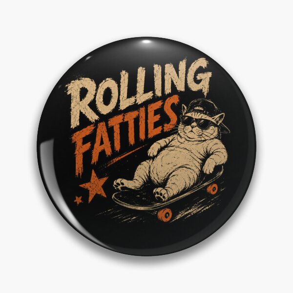 Item preview, Rolling Fatties Stoner Skater Cat Marijuana designed and sold by RetroMini2026.