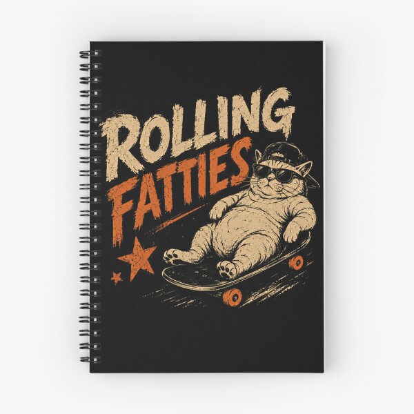 Item preview, Rolling Fatties Stoner Skater Cat Marijuana designed and sold by RetroMini2026.