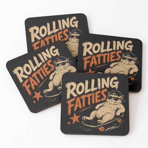 Item preview, Rolling Fatties Stoner Skater Cat Marijuana designed and sold by RetroMini2026.