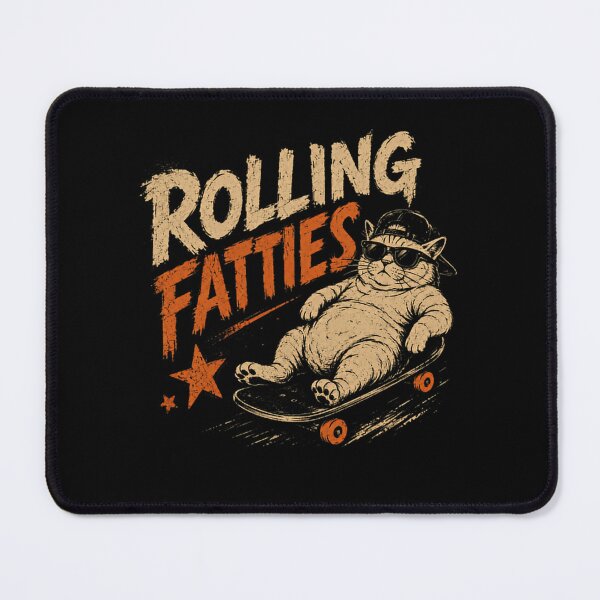 Item preview, Rolling Fatties Stoner Skater Cat Marijuana designed and sold by RetroMini2026.