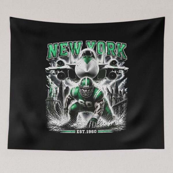 Item preview, New York Est. 1960 Green Football Jet Graphic designed and sold by RobertWil12795.