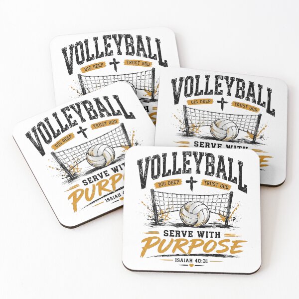 Item preview, Volleyball Christian Serve With Purpose Faith Inspirational Design designed and sold by cosettacir6382.