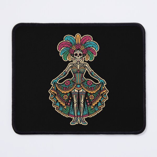 Item preview, Burlesque Calavera Sugar Skull Showgirl Day of the Dead Art Print designed and sold by FreiherrPK.