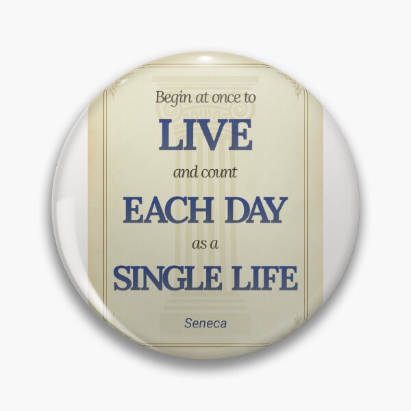 Item preview, Begin at Once to Live - Seneca - Elegant Script Stoic Quote - Egyptian Blue Version designed and sold by Stoic Core.