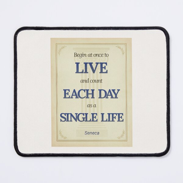 Item preview, Begin at Once to Live - Seneca - Elegant Script Stoic Quote - Egyptian Blue Version designed and sold by Stoic Core.