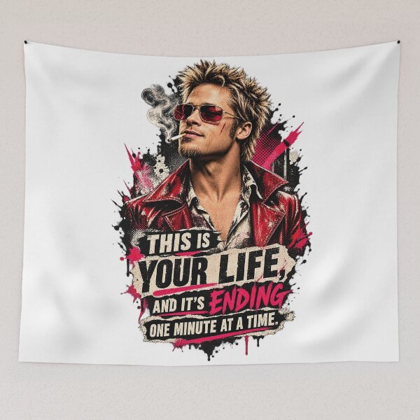 Item preview, This Is Your Life and it's ending one minute at the time Grunge Quote designed and sold by Reggiano.