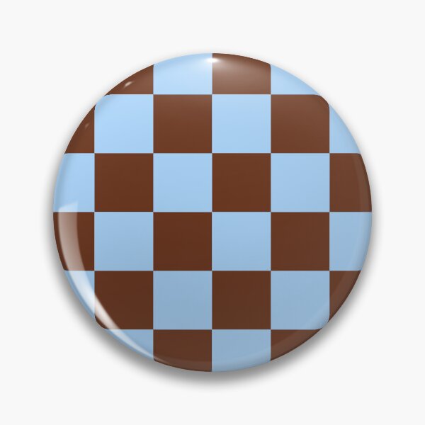 Item preview, Light Blue and Brown Checkerboard Grid designed and sold by OneThreeSix.