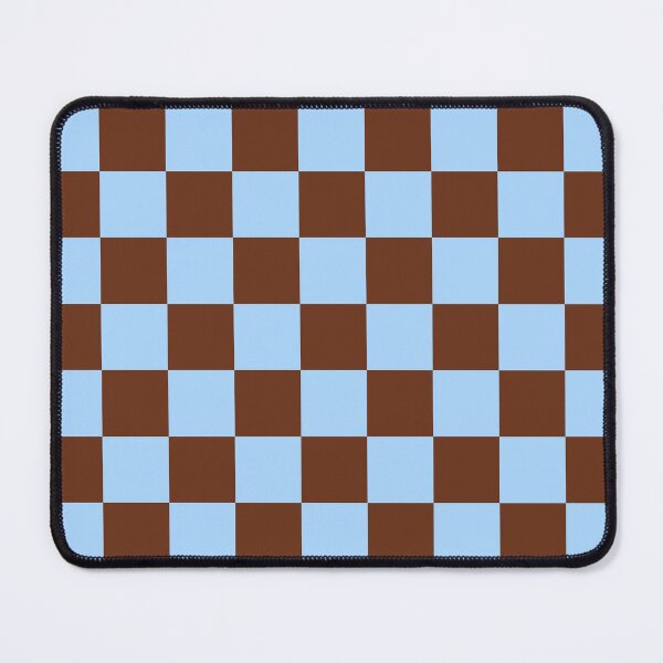 Item preview, Light Blue and Brown Checkerboard Grid designed and sold by OneThreeSix.