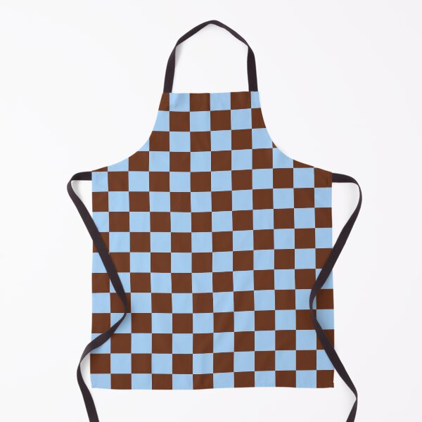 Item preview, Light Blue and Brown Checkerboard Grid designed and sold by OneThreeSix.