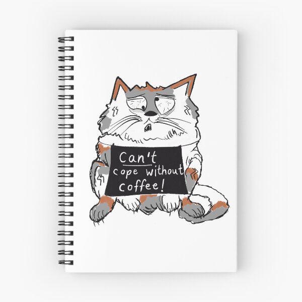 Item preview, Dysregulated Calico cat states "Can't cope without coffee!" designed and sold by KPlayerAdhder.