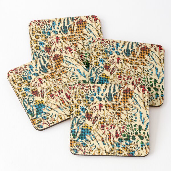 Item preview, Abstract Wild Houndstooth Pattern — Multicolor Artistic Design designed and sold by behappyandrelax.