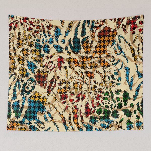 Item preview, Abstract Wild Houndstooth Pattern — Multicolor Artistic Design designed and sold by behappyandrelax.