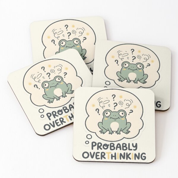 Item preview, Probably Overthinking Frog Sticker designed and sold by hutofdesigns.