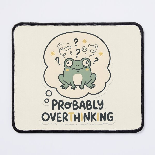 Item preview, Probably Overthinking Frog Sticker designed and sold by hutofdesigns.