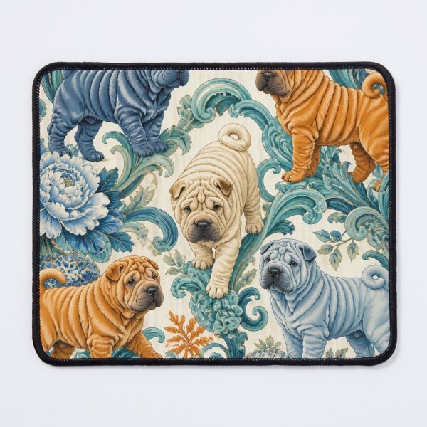 Item preview, Colorful Shar Peis in Floral Design designed and sold by Wags & Tails.