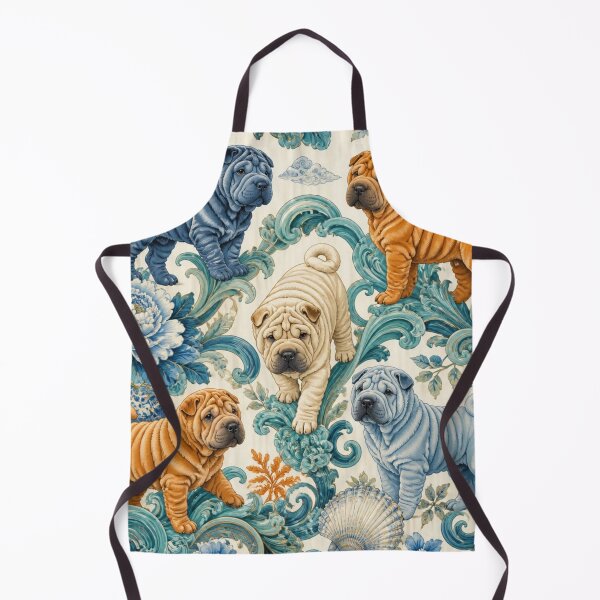 Item preview, Colorful Shar Peis in Floral Design designed and sold by Wags & Tails.
