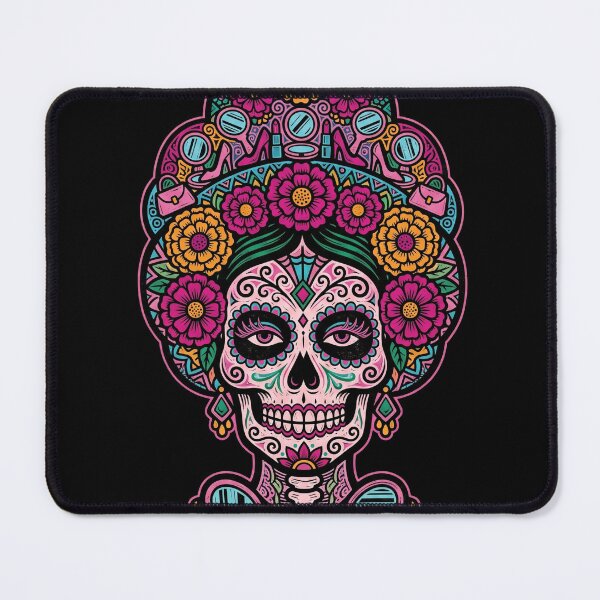 Item preview, Bimbo Calavera Sugar Skull Glamour Aesthetic Day of the Dead Art Print designed and sold by FreiherrPK.