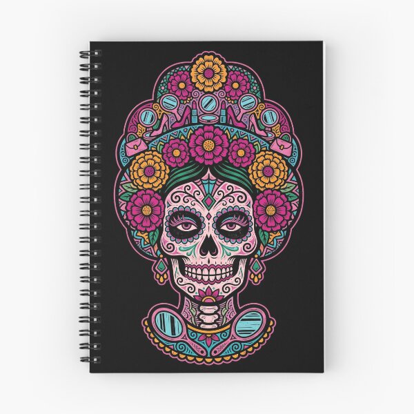 Item preview, Bimbo Calavera Sugar Skull Glamour Aesthetic Day of the Dead Art Print designed and sold by FreiherrPK.