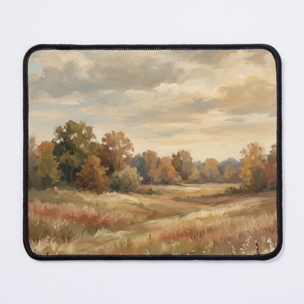 Item preview, Golden Autumn Meadow: Impasto Landscape Painting designed and sold by Zaramodo.